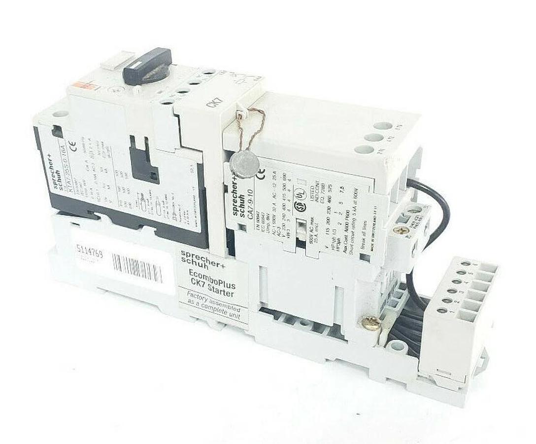 Used SPRECHER + SCHUH ECOMBOPLUS CK7 STARTER ASSEMBLY KTA7-25S-0.16A CA7-9-10