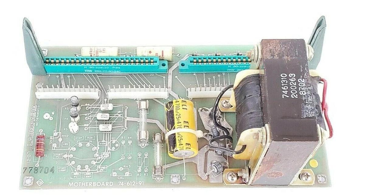 Used LABEL-AIRE 74-612-90 MOTHER BOARD 74-612-91