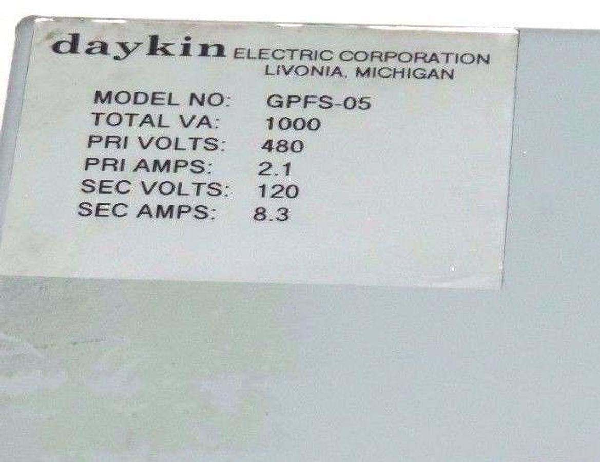 Used DAYKIN GPFS-05 TRANSFORMER DISCONNECT GPFS05