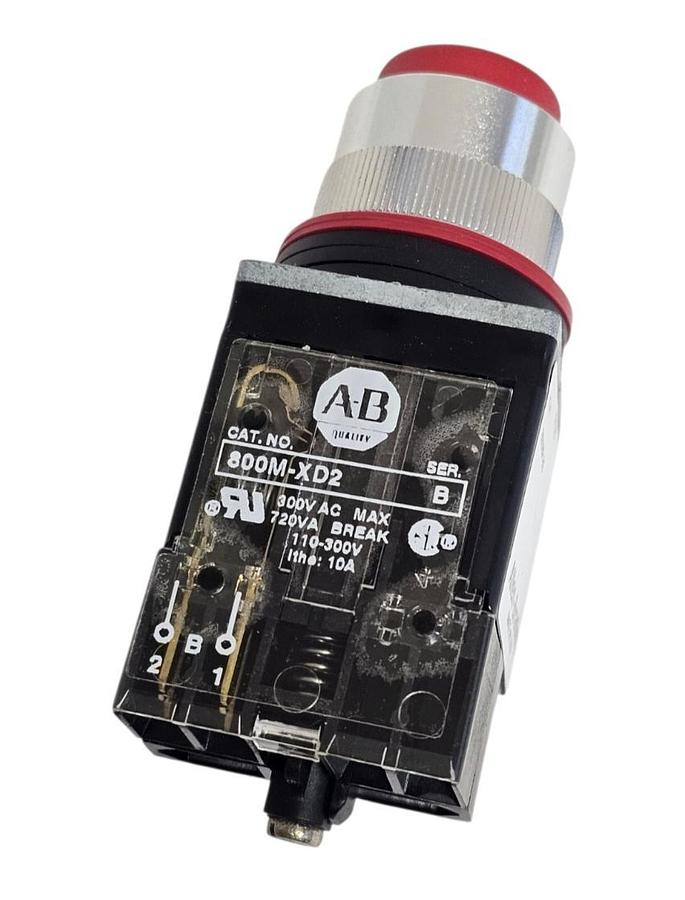 Used NIB ALLEN BRADLEY 800MR-B6D2 SER. C PUSH BUTTON RED CAP 1 NC 800MRB6D2