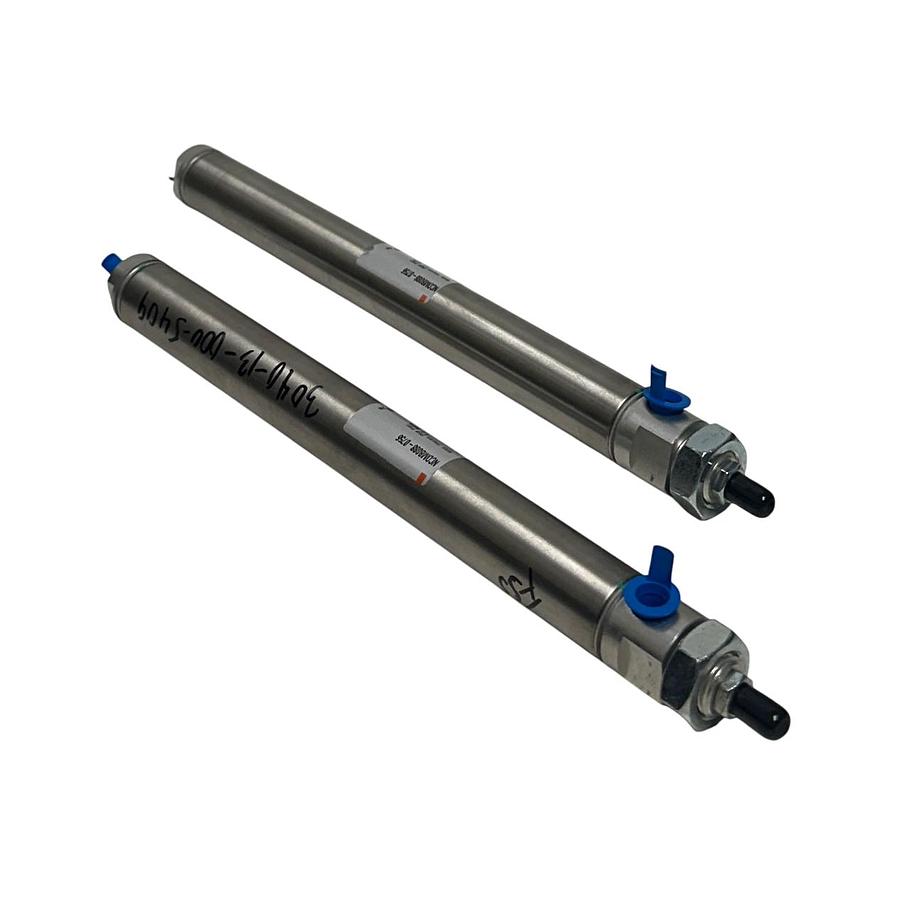 Used 2 SMC NCDMB088-0756 / NCDMB0880756 PNEUMATIC CYLINDERS 7/8'' BORE 250PSI NSNP
