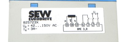 Used SEW EURODRIVE 825723X RECTIFIER 3.0 BME