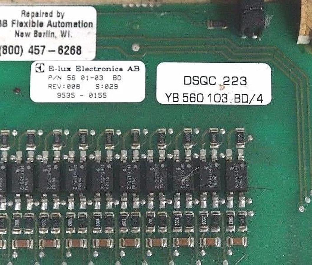Used ABB DSQC-223 I/O BOARD 3HAB-2214-8/4, YB-560-103-BD/4, 56-01-03-BD, REV 008