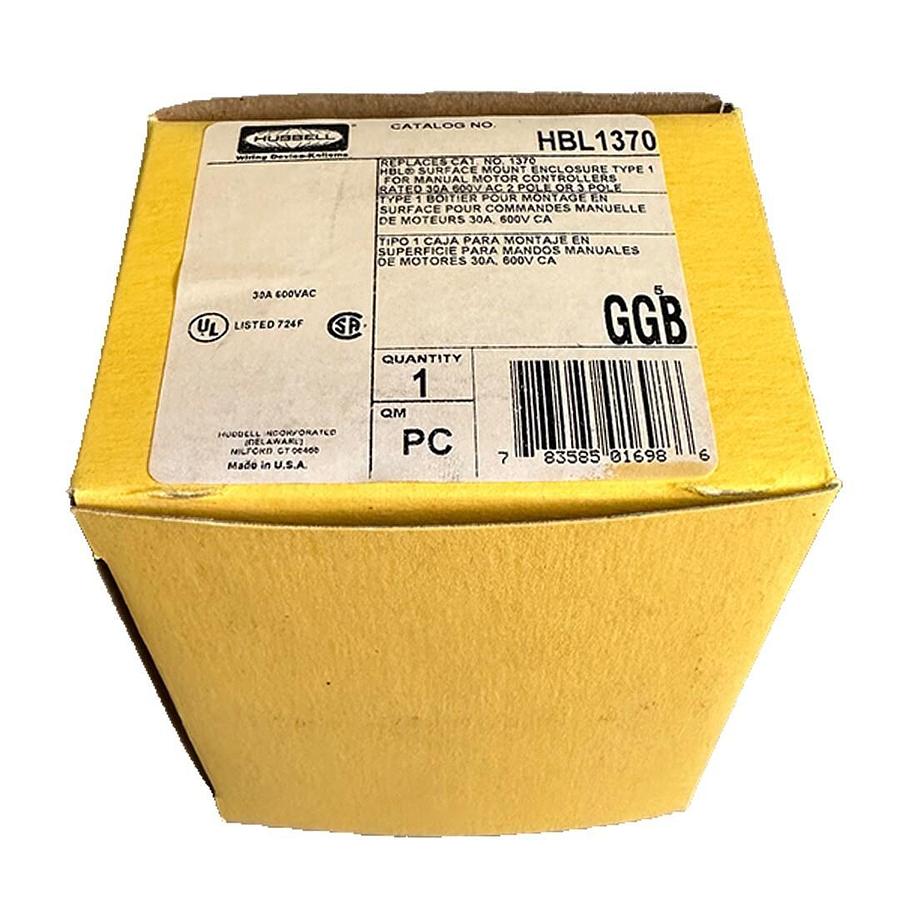 Used 3 NEW HUBBELL HBL1370 HBL SURFACE MOUNT ENCLOSURES FOR MOTOR CONTROLLERS 30A
