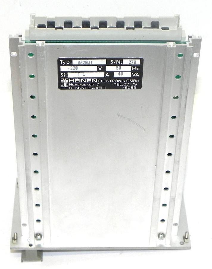 Used NEW HEINEN ELEKTRONIK TYP: 062031 POWER SUPPLY MODULE 220V 50HZ, 48VA