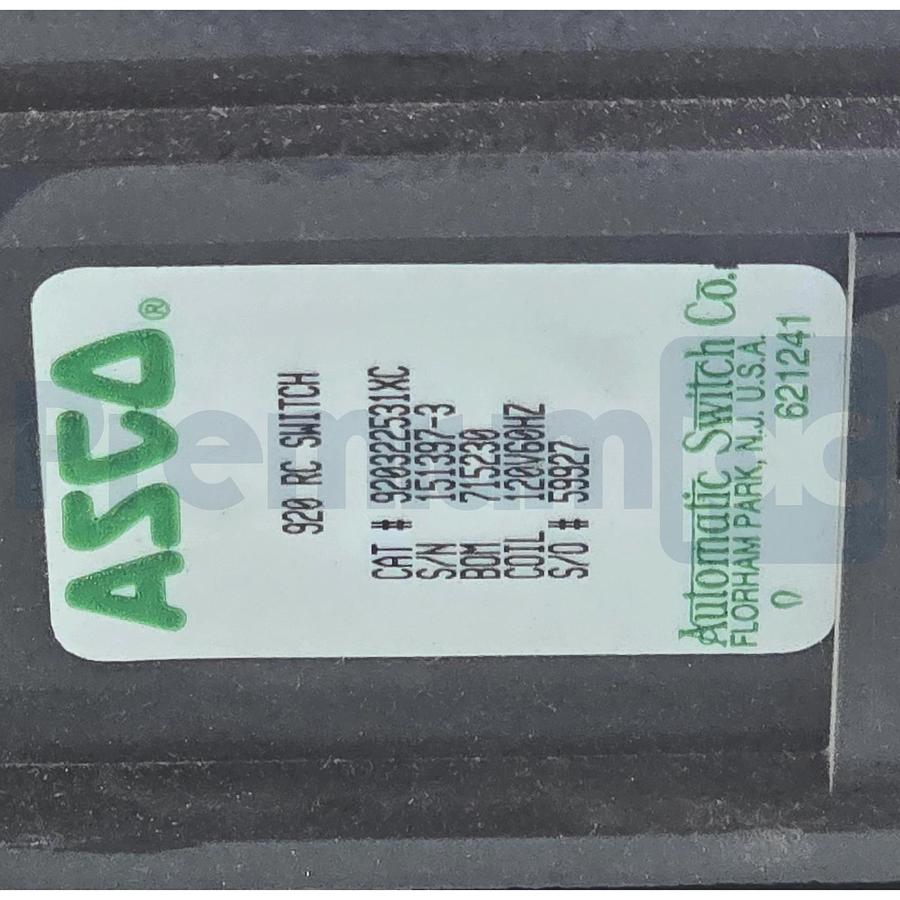 ASCO 920322531XC 920 Remote Control Switch 3-Pole 480V/600V 225A 920322531 NSNP
