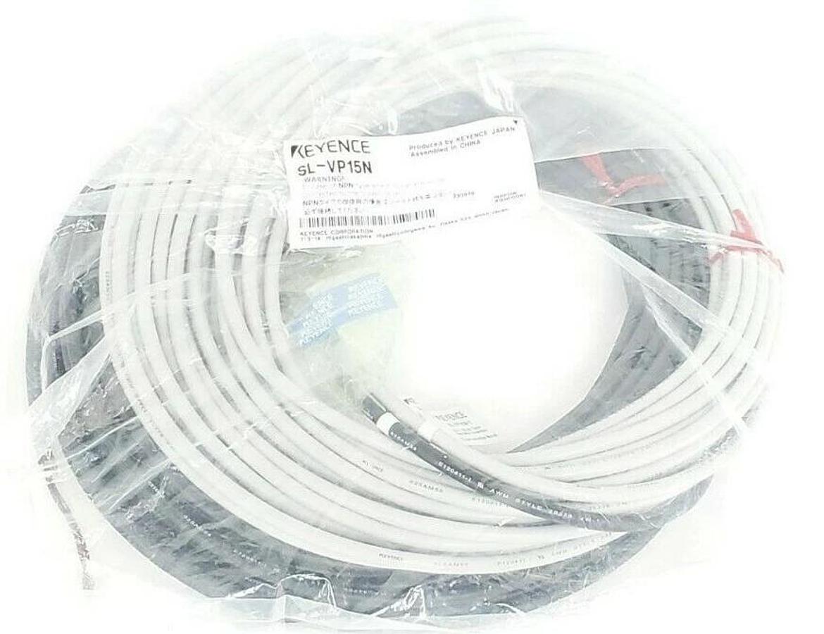 Used NEW KEYENCE SL-VP15N MAIN UNIT CONNECTION CABLE SLVP15N, 15M