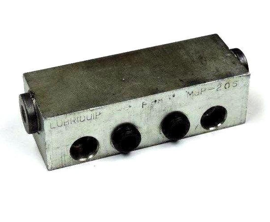 Used LUBRIQUIP MSP-20S MODULAR DIVIDER VALVE MSP20S