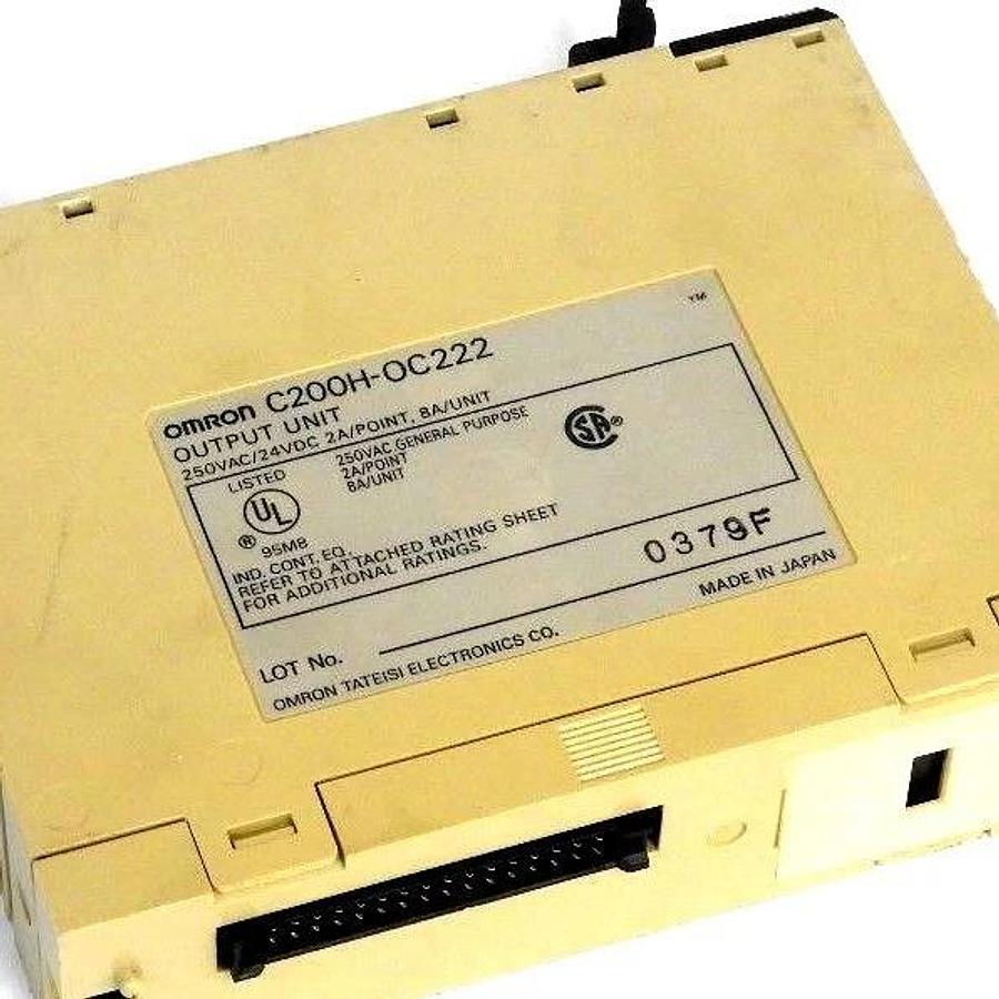 Used OMRON C200H-OC222 OUTPUT MODULE 250VAC/24VDC 2A/POINT 8A/UNIT, C200HOC222