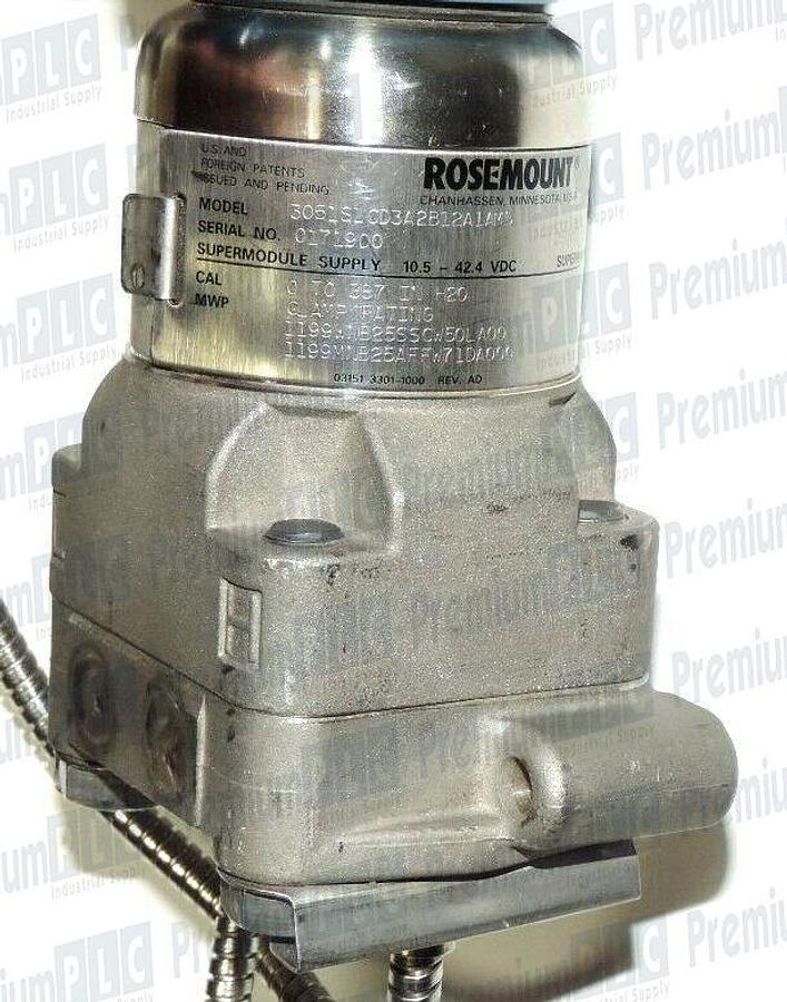 Used ROSEMOUNT 3051S COPLANAR PRESSURE TRANSMITTER 3051S1CD3A2B12A1AM5 W/2 1199 SEALS