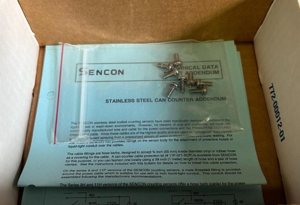 Used NEW SENCON 11H-371-06 / 11H37106 UNIDIRECTIONAL COUNT CONTROL SENSOR 11H-371