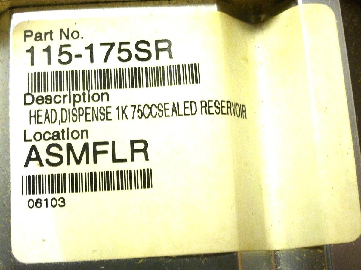 Used NEW JOHNSTONE 115-175 1K DISPENSE HEAD 75CC SLD RESERVOIR 115-175SR 39-540-0659