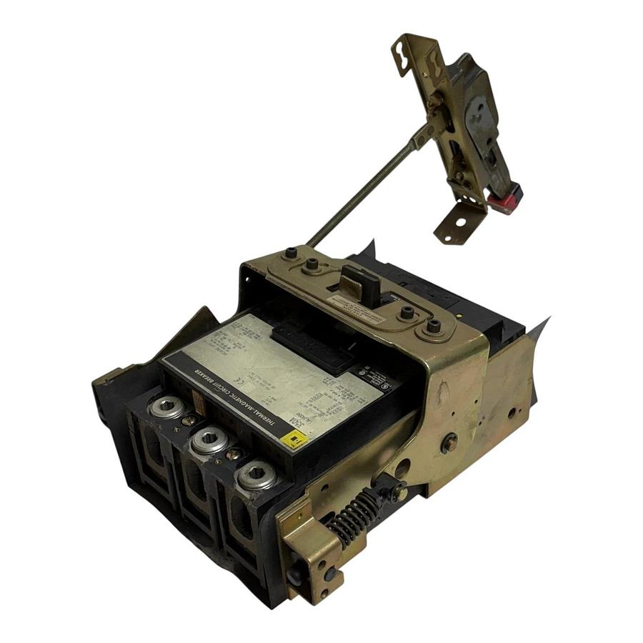 Used Square D LAL36350 350A 3 Pole Circuit Breaker with External Rotary Handle