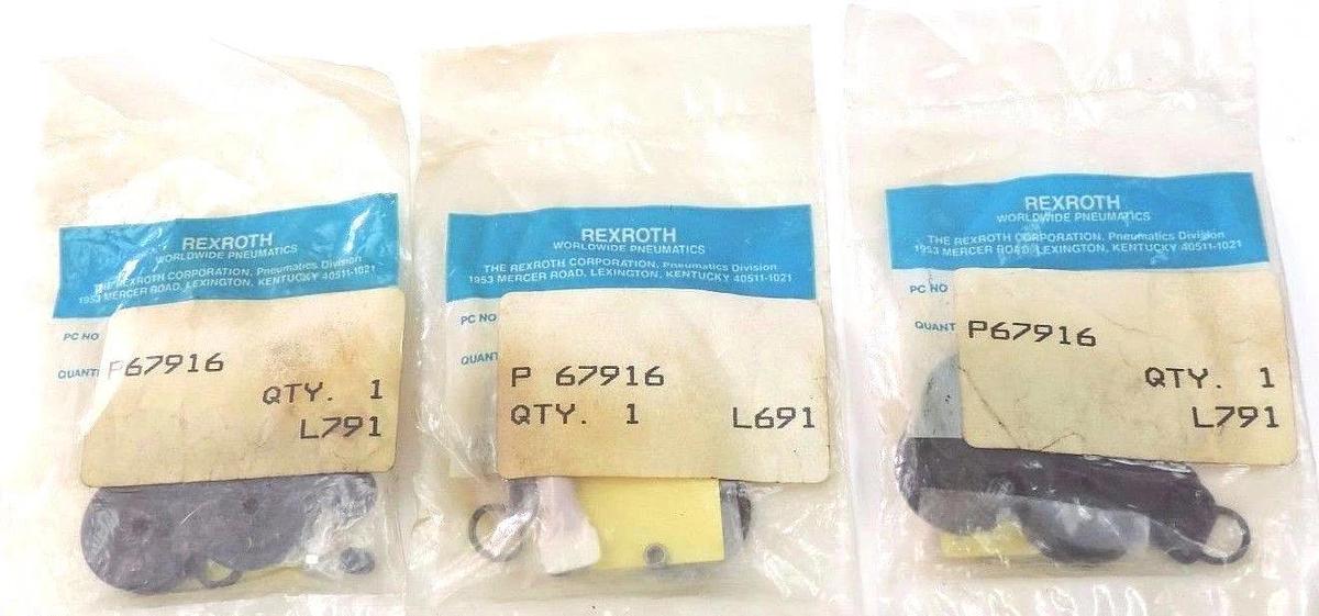 Used LOT OF 3 NEW REXROTH P67916 REPAIR KITS