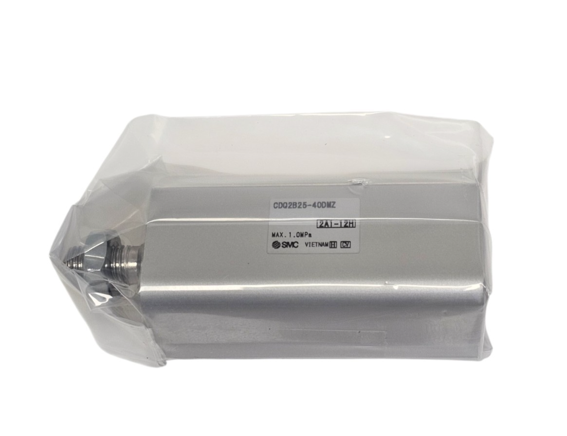 NEW SMC CDQ2B25-40DMZ COMPACT CYLINDER - DOUBLE ROD MAX 1.0MPa 25MM BORE SIZE