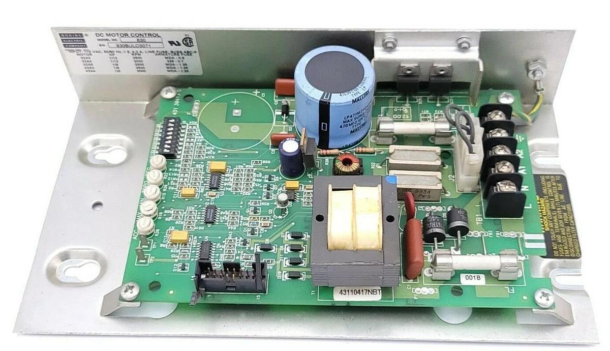 Used BODINE ELECTRIC COMPANY 830 DC MOTOR CONTROL 115VAC, 50/60HZ 4.2A