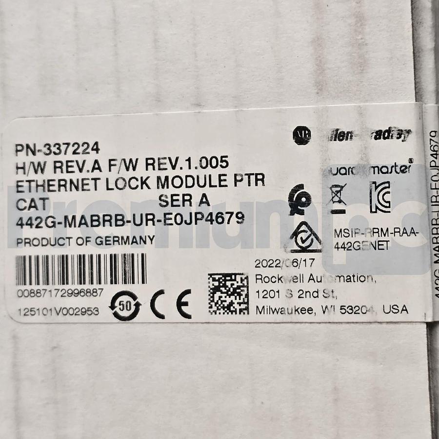 Sealed Allen Bradley 442G-MABRB-UR-E0JP4679 /A Guardmaster Ethernet Lock Module
