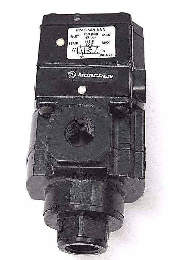 NIB NORGREN P74F-3AA-NNN VALVE AIR PILOT SOFT START 250PSIG, 17BAR, 175F, 80C