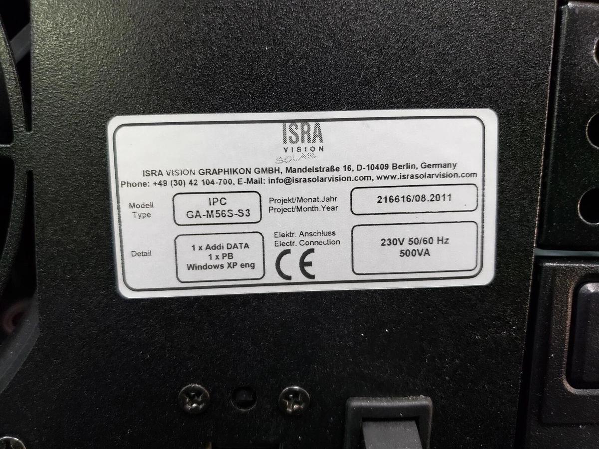 Used ISRA VISION GRAPHIKON IPC GA-M56S-S3 SURFACE VISION PC SYSTEM 3604790 70017356