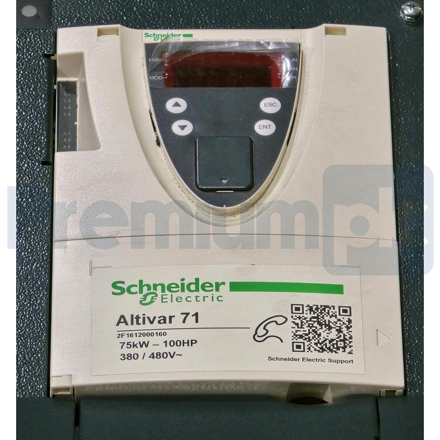 Used Schneider Electric ATV71HD75N4 Altivar 71 Variable Speed Drive 75kW/100HP 480V