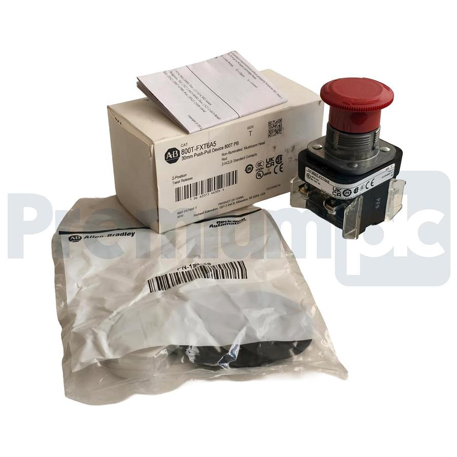 Allen-Bradley 800T-FXT6A5 /T 30mm Push-Pull Device 2-Pos Twist Release Red NSMP