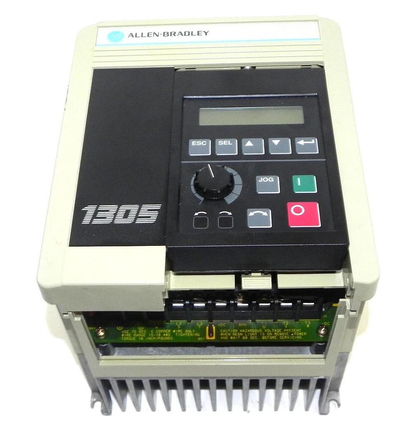 Used ALLEN BRADLEY 1305-BA04A DRIVE 380-460V W/ 1201-HA1 PROGRAMMING TERMINAL