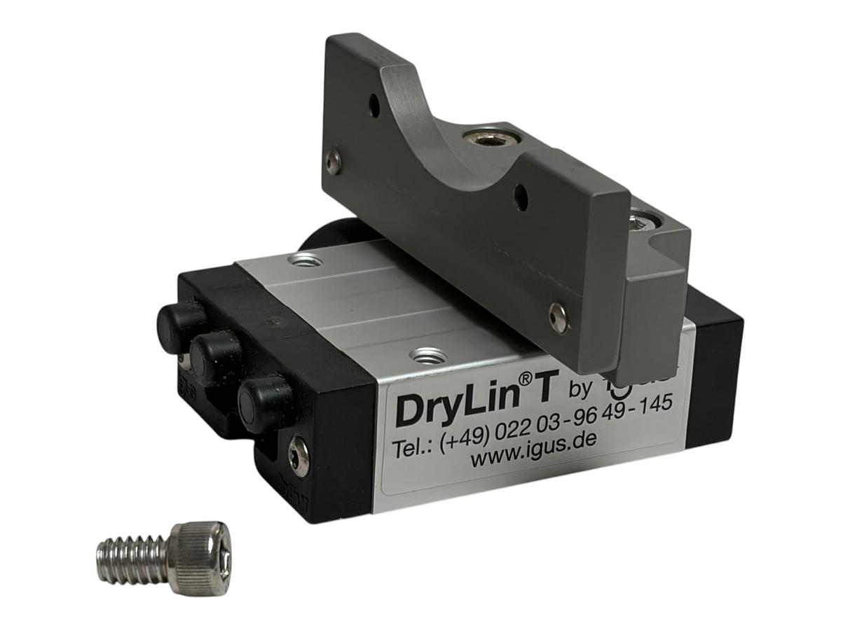 Used Igus DryLin T TW-01-15 Linear Guide Rail Carriage Slide Assembly Adjustable