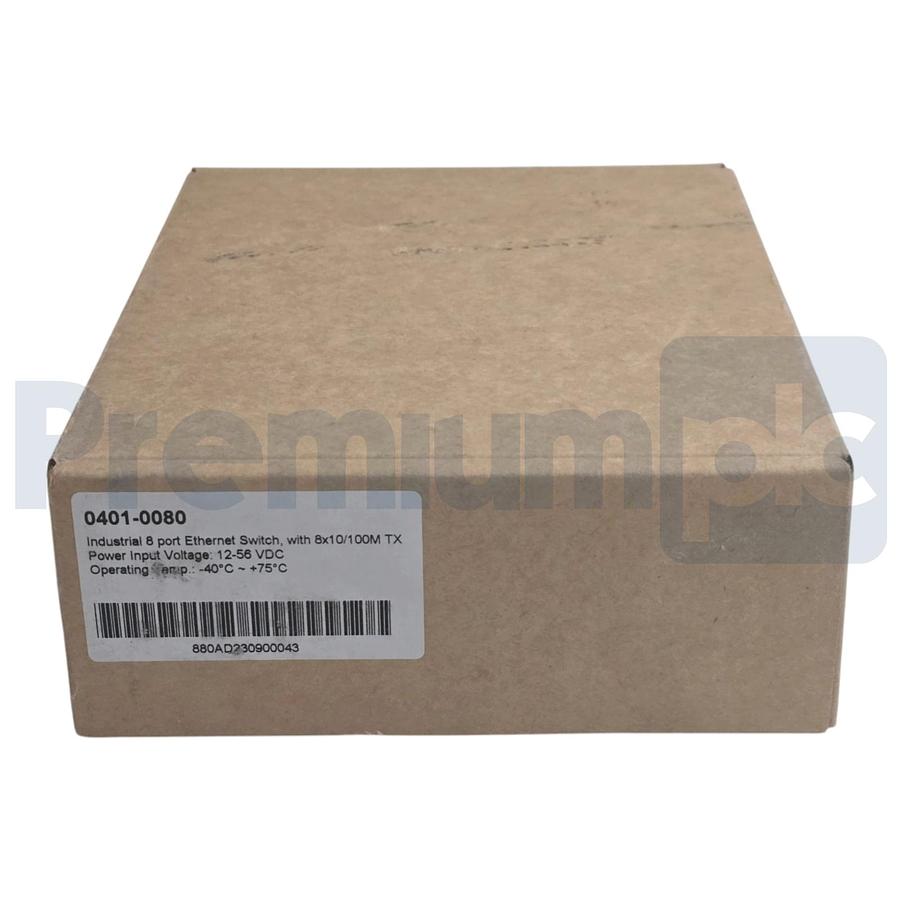 Used Dinkle 0401-0080 Industrial 8-Port Ethernet Switch 12-56VDC RJ45 10/100Base-T(X)