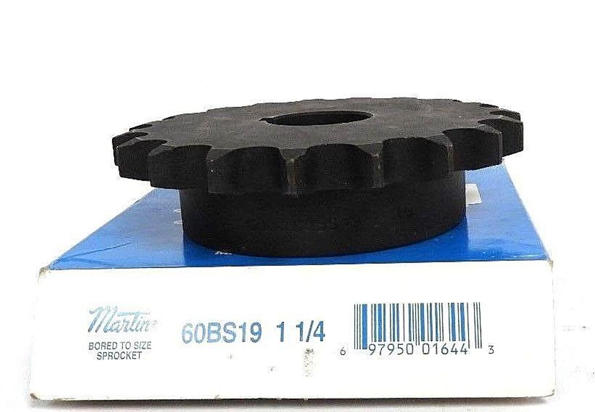 NIB MARTIN 60BS19-1-1/4 SPROCKET B HUB 19TEETH 1.25IN BORE 60BS19114