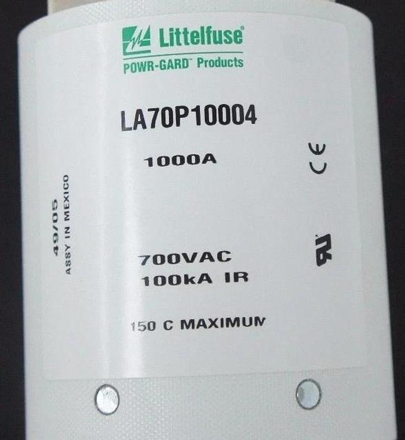 Used NIB LITTELFUSE LA70P10004 POWR-GARD FUSE 1000A, 700VAC