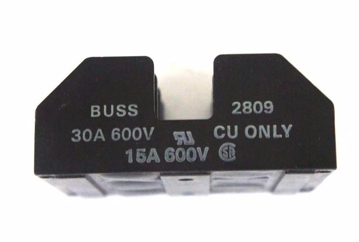 Used BUSS 2809 FUSE HOLDER 30A, 600V