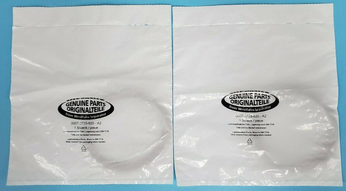 Used LOT OF 2 NEW GEA WESTFALIA SEPARATOR 0007-2733-820-A2 SEAL O-RINGS