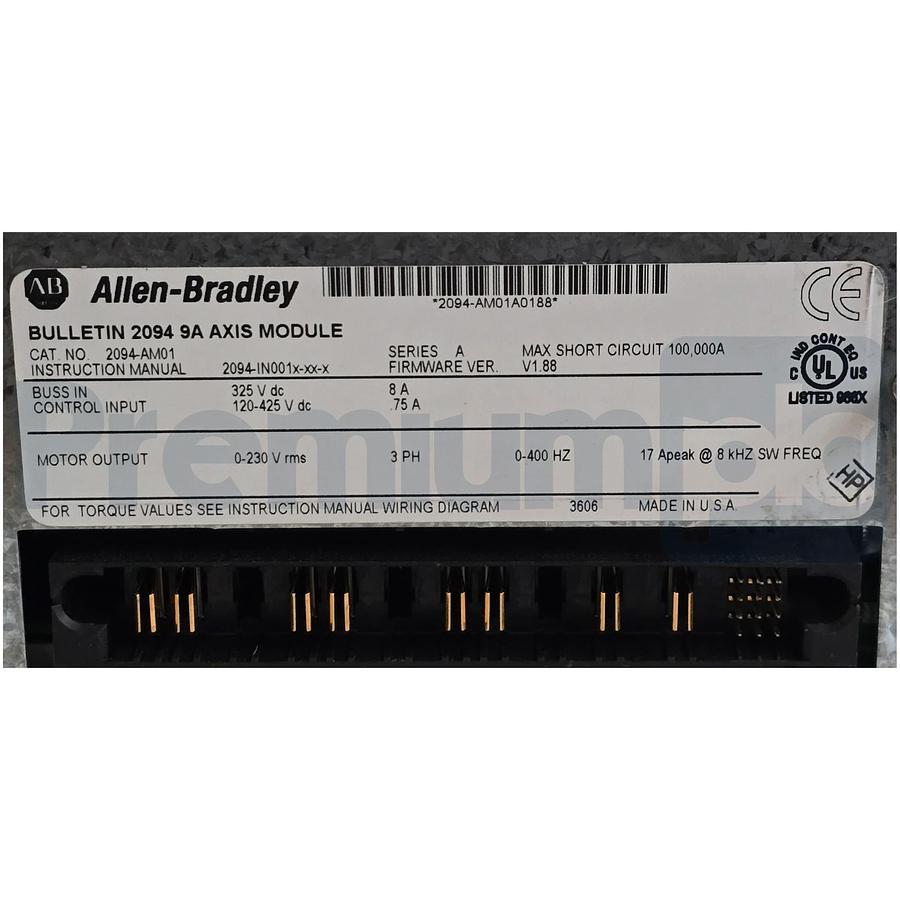 Used Allen-Bradley 2094-AM01 /A Kinetix 6000 Axis Module 200/230V 9A 2094AM01 REP.