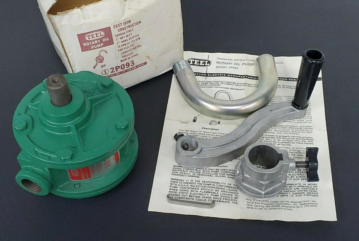 Used NIB DAYTON / TEEL 2P093 ROTARY DRUM / HAND OIL PUMP