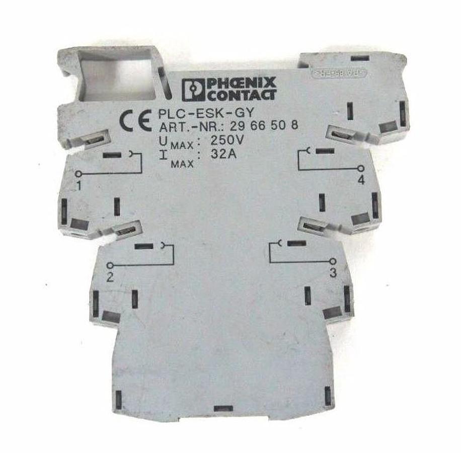 Used LOT OF 9 PHOENIX CONTACT PLC-ESK-GY TERMINAL BLOCKS ART. NR. 2966508 25V, 32A