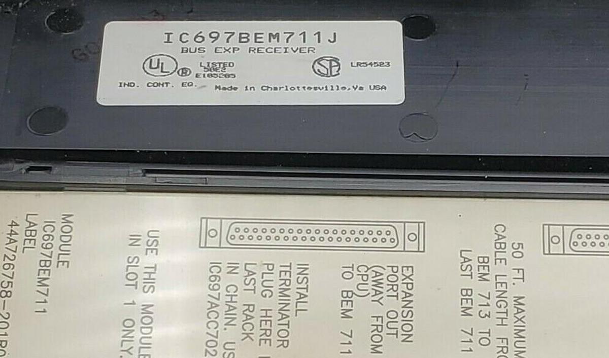 Used GE FANUC IC697BEM711J BUS EXPANSION RECEIVER MODULE IC697BEM711 (CHIPPED)