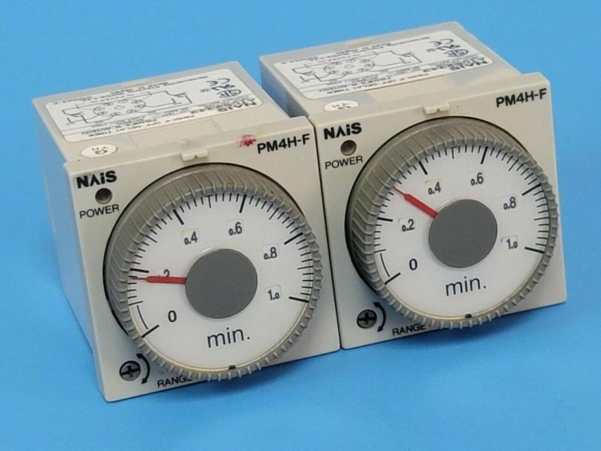 Used LOT OF 2 NAIS PM4H-F OFF-DELAY TIMERS ATC52343 PM4HF8-M-AC120V