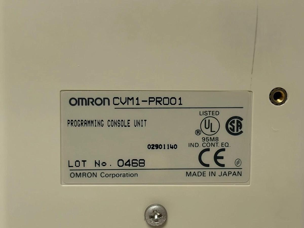 Used Omron Sysmac CVM1-PRO01 PLC Programming Console CVM1-MP201-V1 CV500-CN224