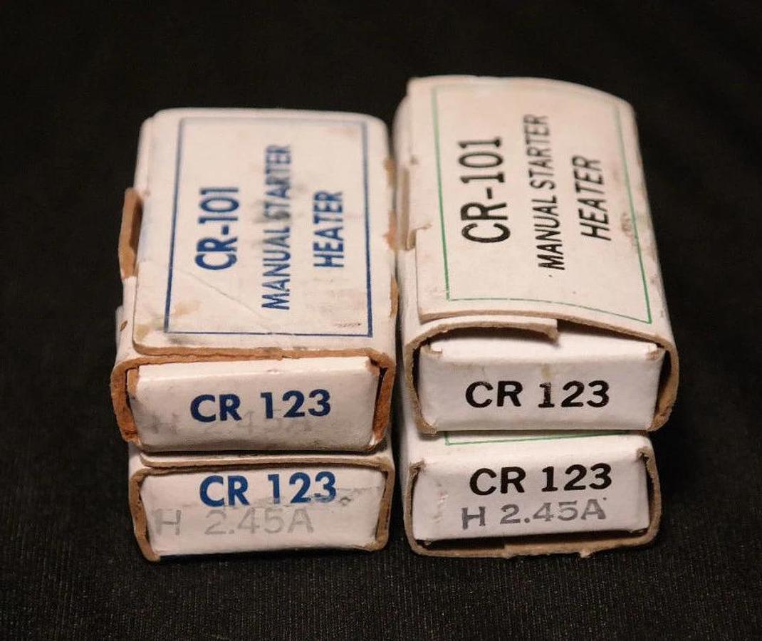 Used LOT OF 4 NIB GE CR-101 MANUAL STARTER HEATERS CR123H2.45A