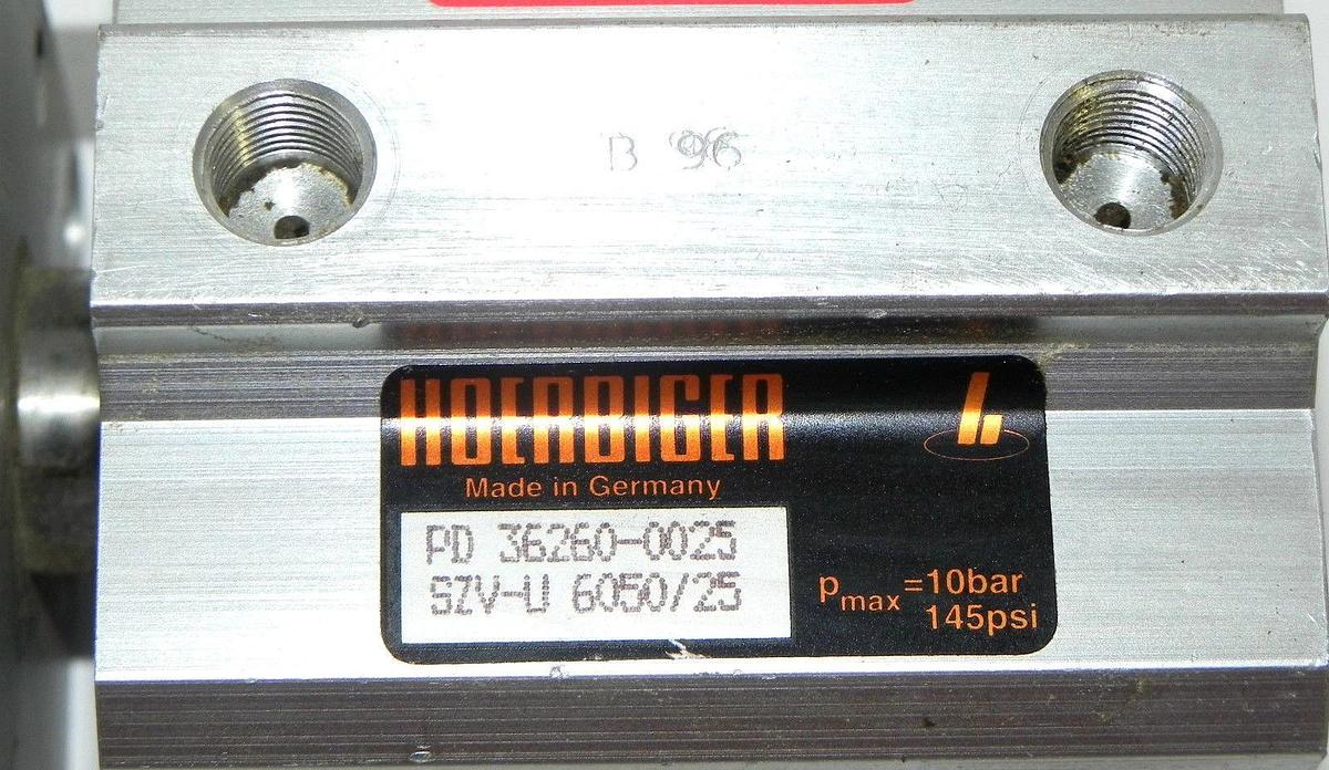 Used HOERBIGER PD 36260-0025 CYLINDER SZV-U PMAX=10BAR 145PSI, 6050/25