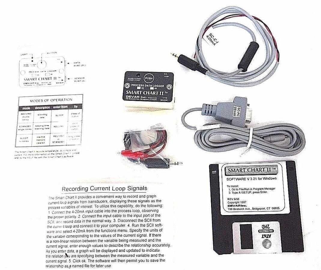 NIB DEVAR 9052-8K PROCESS DATA LOGGER SMART CHART II MODELSCII-8K