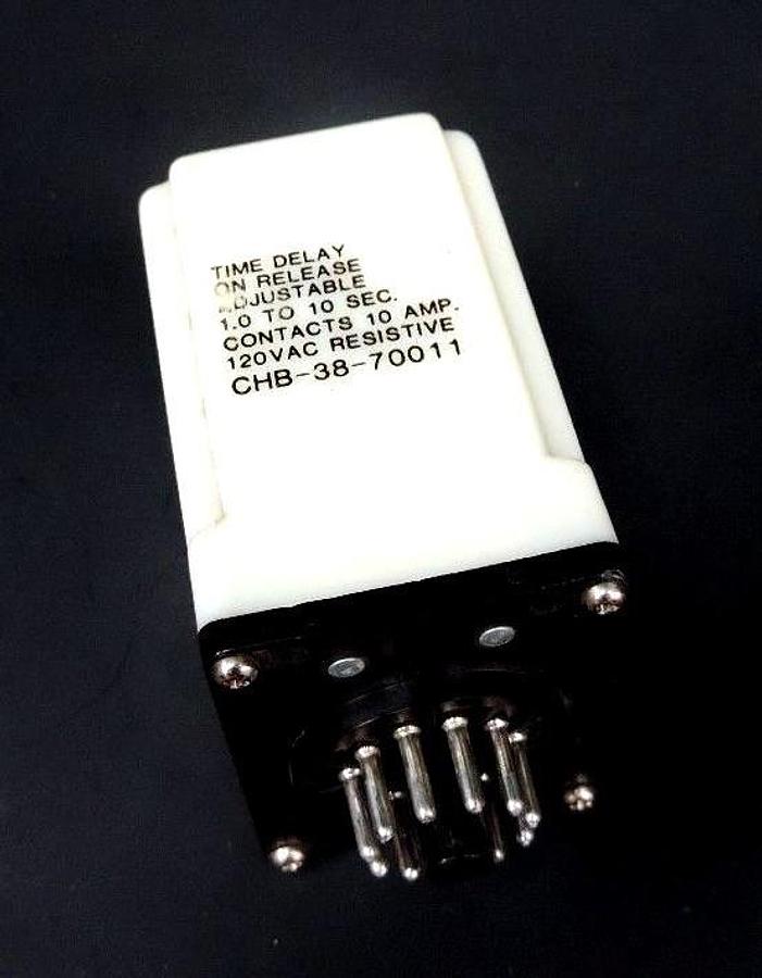 Used AMF POTTER & BRUMFIELD CHB-38-70011 TIME DELAY RELAY, 120VAC, 1.0 TO 10 SEC.