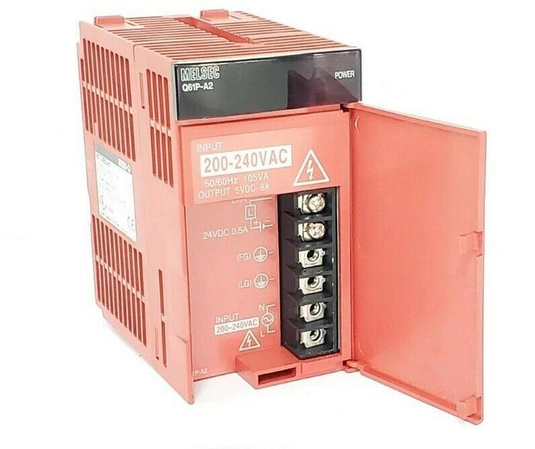Used MITSUBISHI Q61P-A2 POWER SUPPLY UNIT, IN: 200-240VAC, OUT: 5VDC 6A, Q61PA2