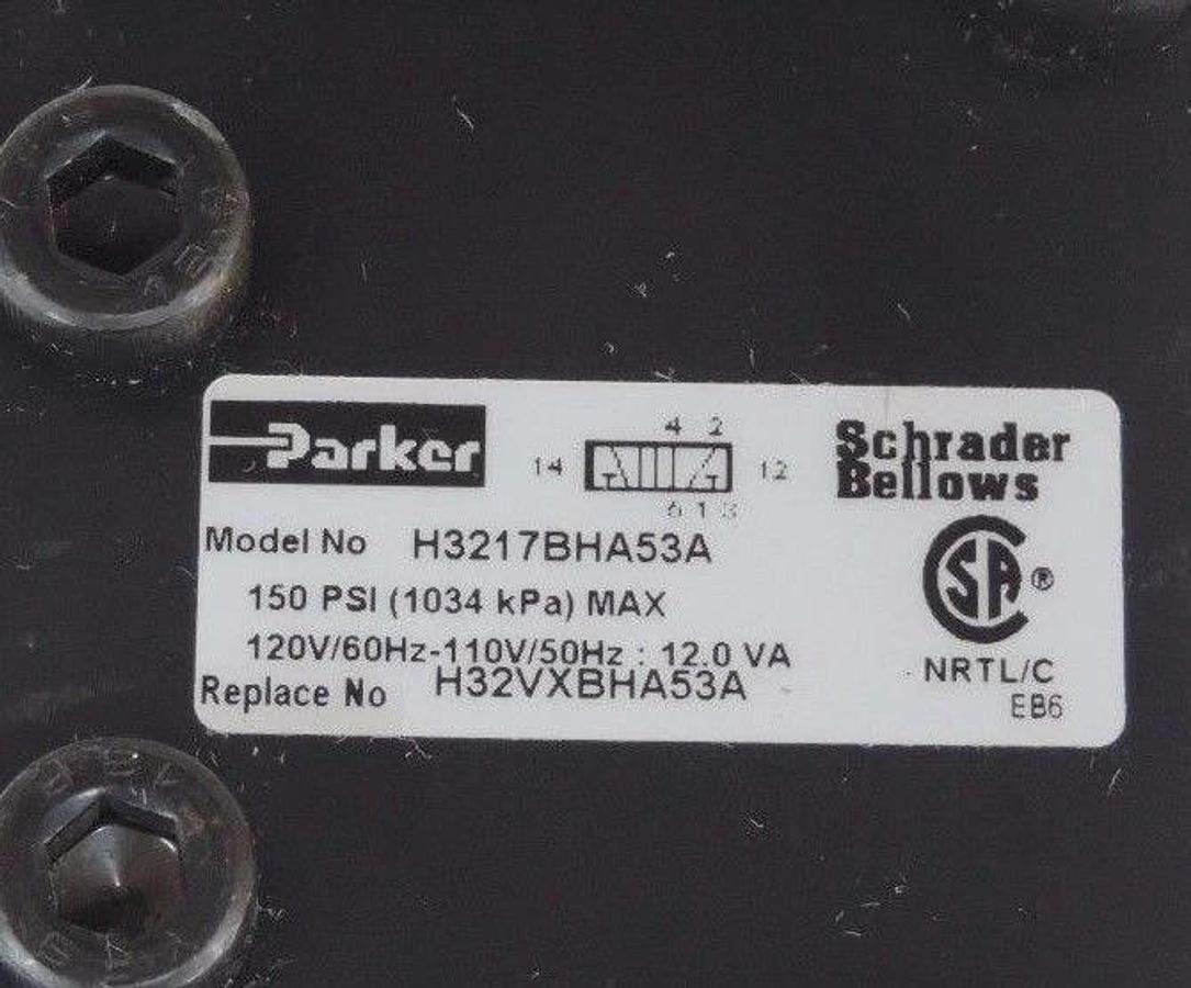 NEW PARKER PNEUMATIC H3217BHA53A PNEUMATIC VALVE 150PSI MAX H32VXBHA53A