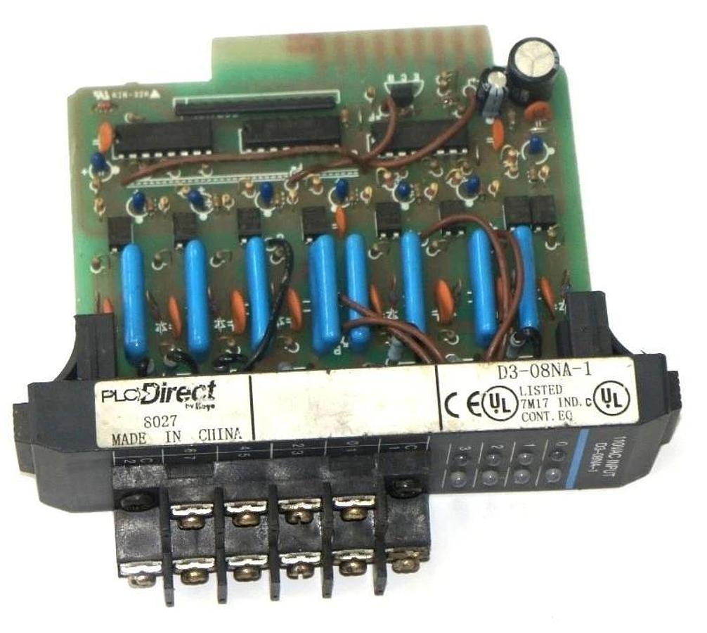 Used PLC DIRECT D3-08NA-1 8PT 110VAC INPUT MODULE 110VAC INPUT D308NA1