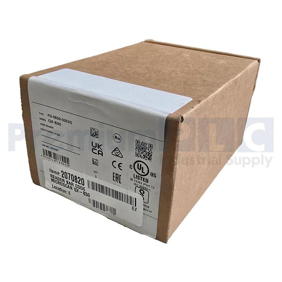 Used OMRON MICROSCAN FIS-0830-0003G / QX-830 FIXED BARCODE SCANNER READER 24VDC NSFS