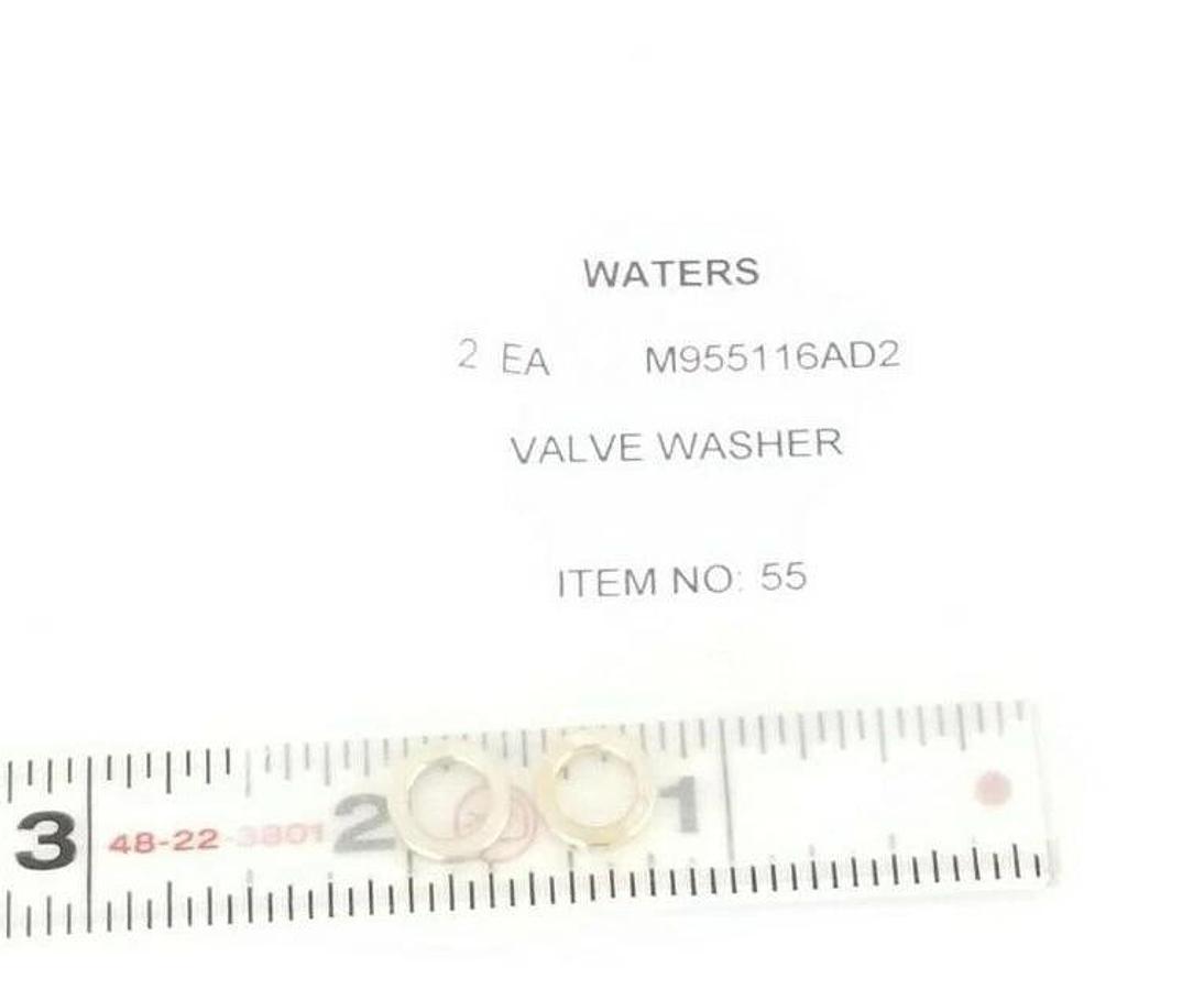 Used LOT OF 2 NEW WATERS M955116AD2 VALVE WASHERS