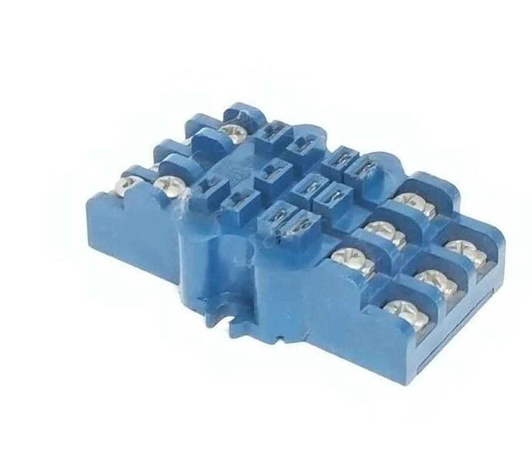 Used AMF POTTER & BRUMFIELD YKUB RELAY SOCKET 10AMP 300V 11POSITION BLUE