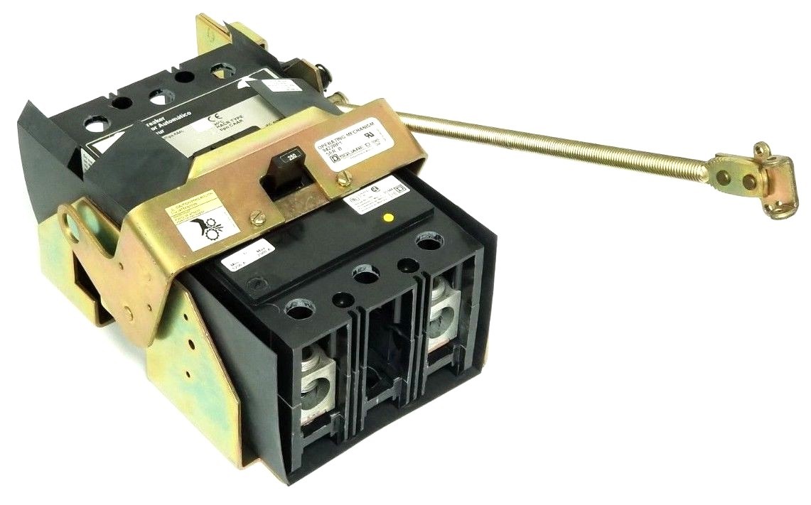 Used SQUARE D KAL26250 CIRCUIT BREAKER 600V 250A, W/ 9422RP1 OPERATING MECHANISM