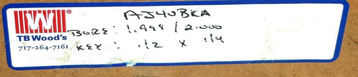 Used NIB TB WOOD'S A340BKA BUSHING BORE 1.998/ 2.000
